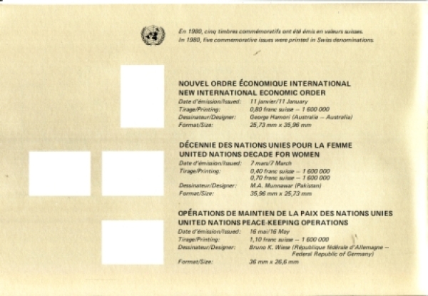 UNO Genf 0088 / 0095 ** - Jahreszusammenstellung 1980
